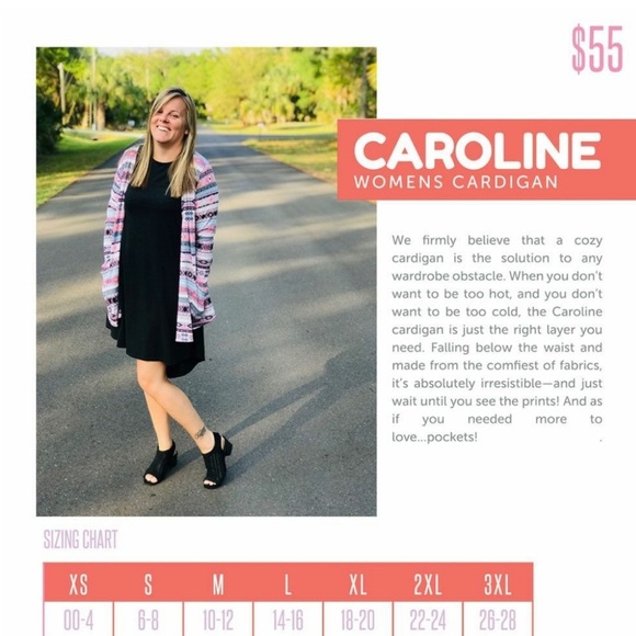 LuLaRoe XL Caroline Black And White Striped Soft Cardigan - NWT - Picture 5 of 5